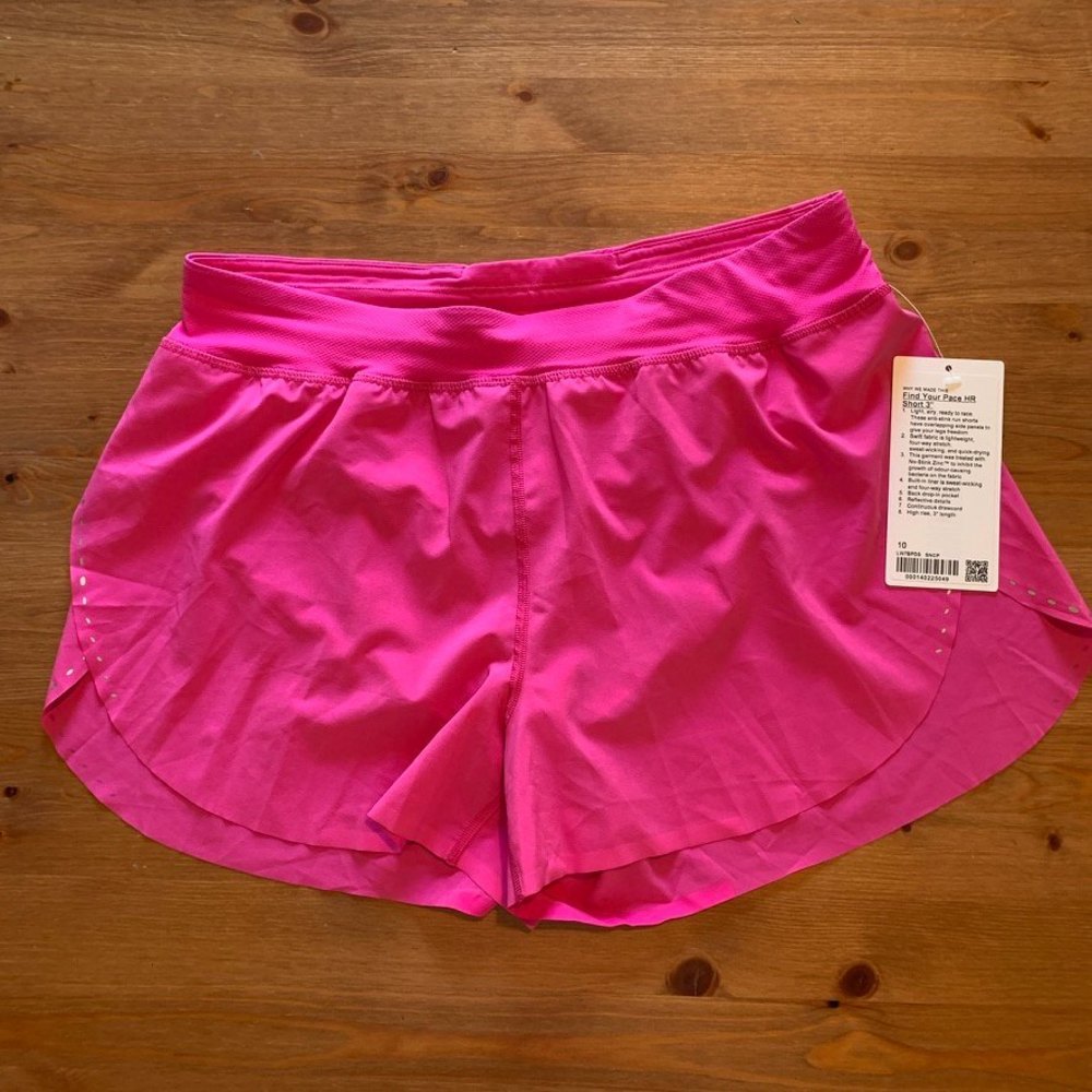 Lululemon NWT Find Your Pace HR Short 3”